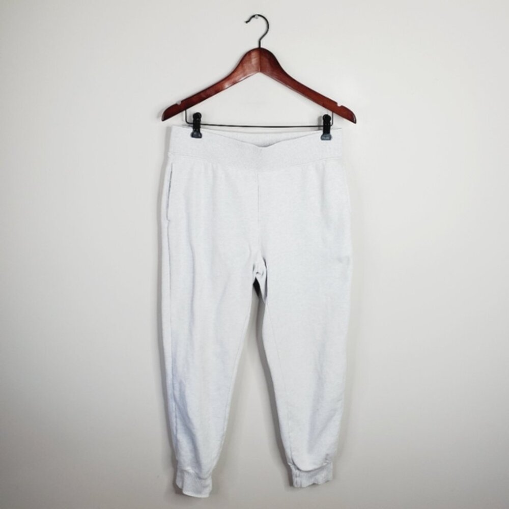 Aritzia Tna Cozy AF Light Grey Tapered Cotton Lounge Sweatpants M - Picture 2 of 8